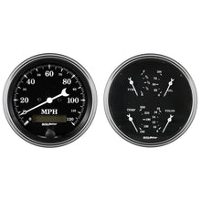 Load image into Gallery viewer, AutoMeter Auto Meter Gauge Kit 2 pc. Quad and Speedometer 5in Old Tyme Black (1703)