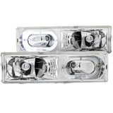 ANZO USA 1988-1998 Chevrolet C1500 Crystal Headlights Chrome w/ Halo (111006)