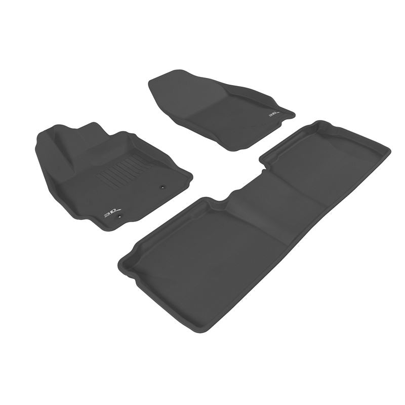 3D Maxpider KAGU Floor Mat, BLACK, 1ST ROW/2ND ROW (L1SC00101509)