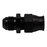 DeatschWerks 8AN Male Flare to 1/2in Hardline Compression Adapter - Anodized Matte Black(6-02-0111-B)