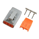 Haltech Plug and Pins Only - Male Deutsch DTM-3 Connector (7.5 Amp) (HT-031001)