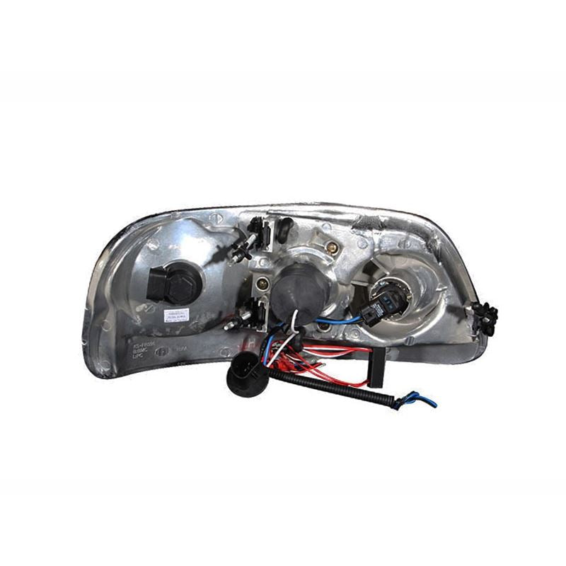 ANZO USA 1997.5-2003 Ford F-150 Projector Headlights w/ Halo and LED Black 1pc (111031)