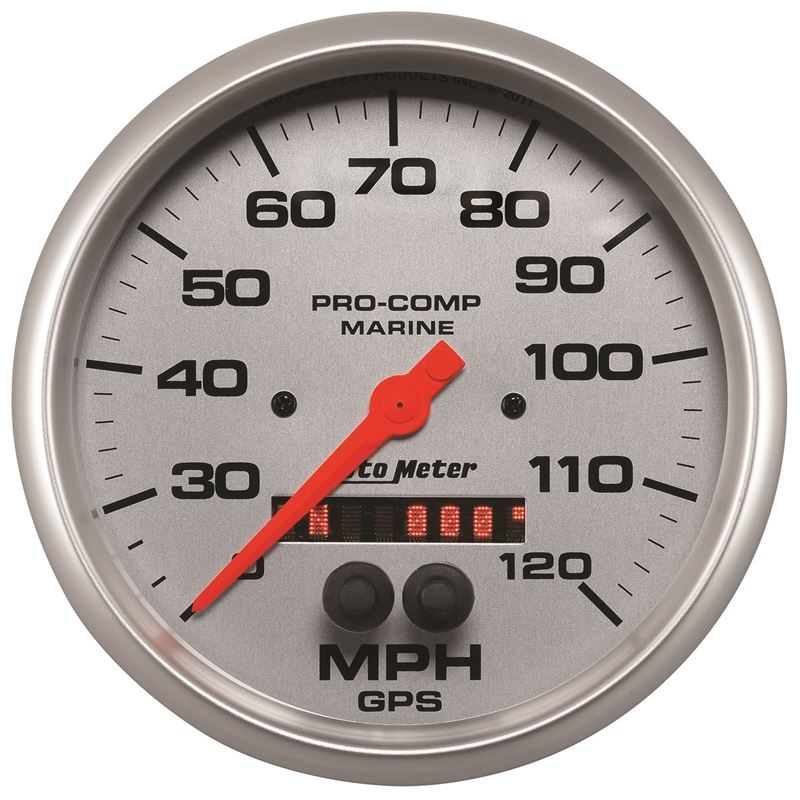 AutoMeter Marine Silver Ultra-Lite 5in 120mph GPS Speedometer (200646-33)