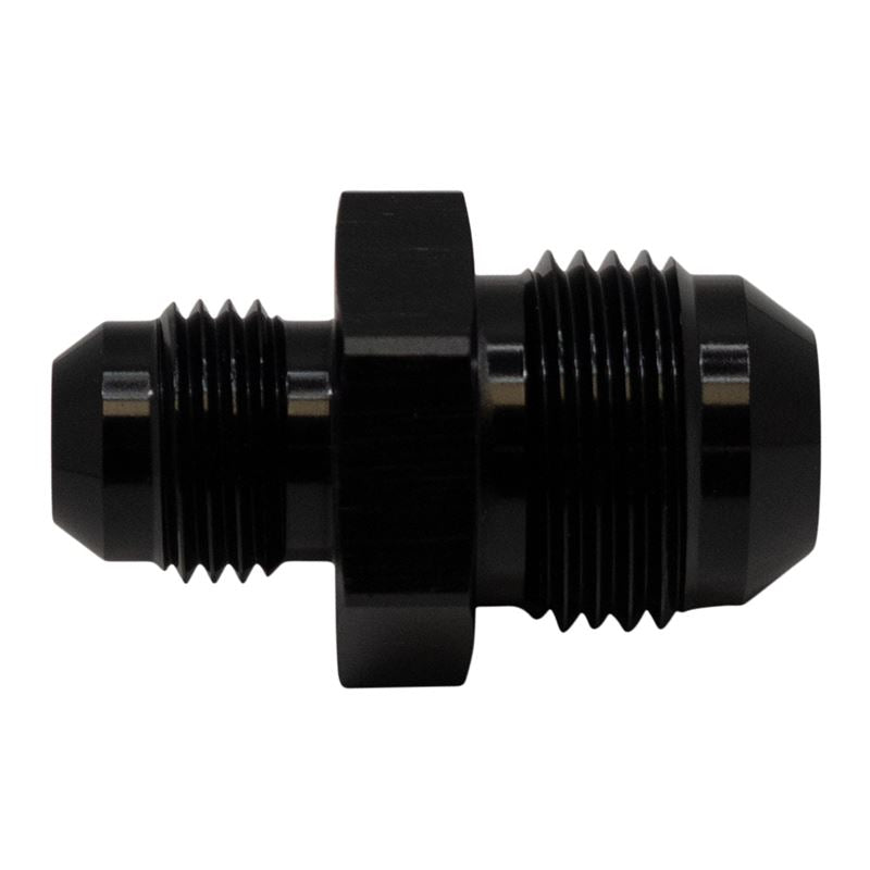 DeatschWerks 8AN Male Flare to 6AN Male Flare Reducer Straight - Anodized Matte Black(6-02-0203-B)