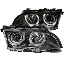 Load image into Gallery viewer, ANZO USA 1999-2001 BMW 3 Series E46 Projector Headlights w/ Halo Black (121015)