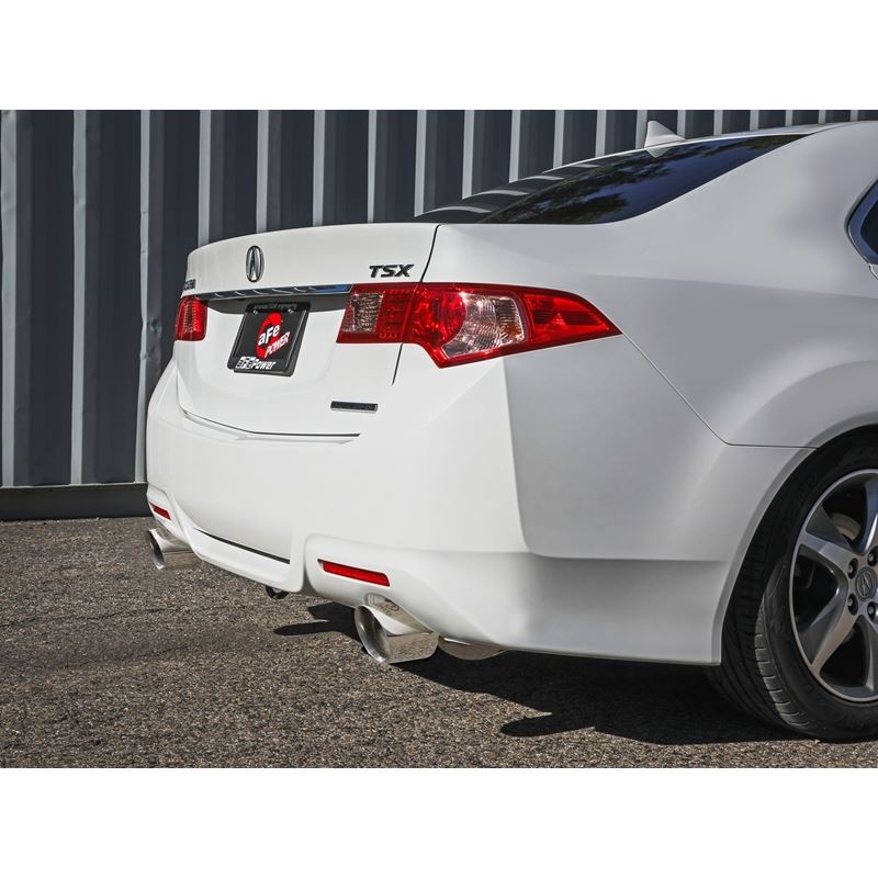 Takeda 2-1/2 IN to 2-1/4 IN 304 Stainless Steel Cat-Back Exhaust System Polished (49-36629-P)