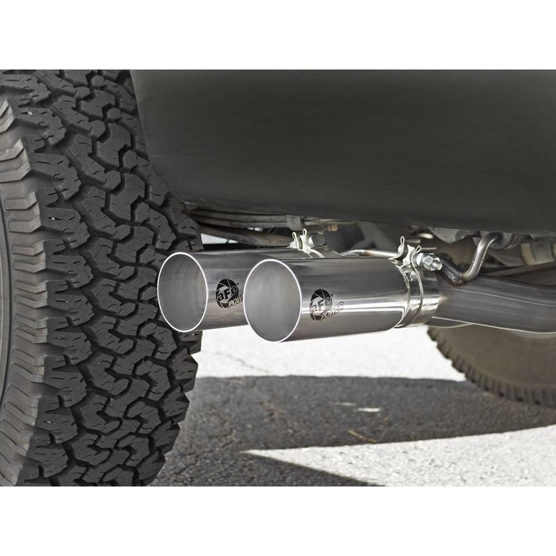 aFe Rebel Series 3 IN to 2-1/2 IN 409 Stainless Steel Cat-Back Exhaust w/ Polish Tip (49-43080-P)