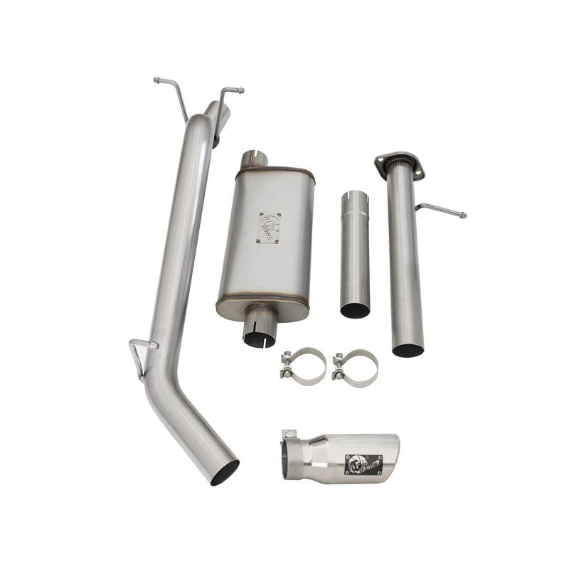 aFe MACH Force-Xp 3 IN 409 Stainless Steel Cat-Back Exhaust System w/Polished Tip (49-44058-P)