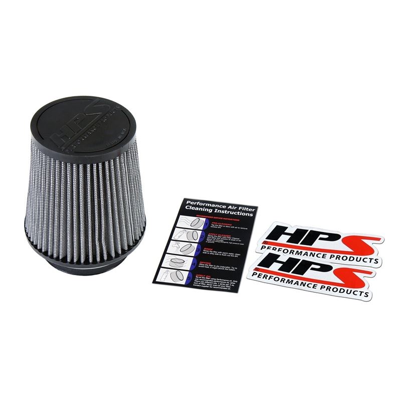 HPS High Flow Performance Air Filter,4" Flange ID,7.75" Length,Washable,Reuseable (HPS-4300)