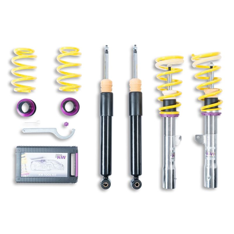 KW Suspension Coilover Kit V1 for BMW E30 M3; incl. spindles (102200DB)