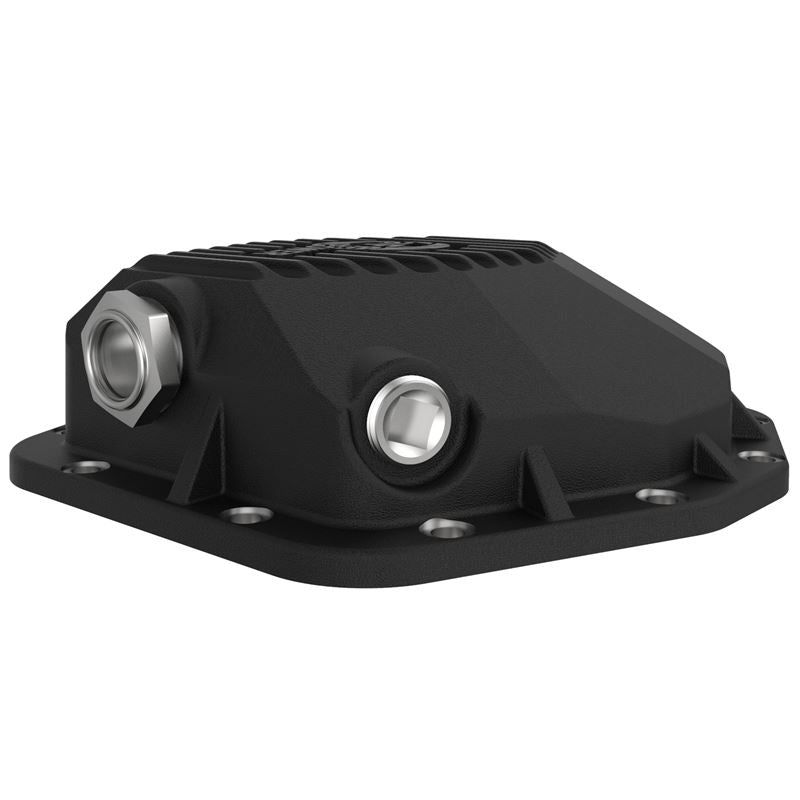 aFe Pro Series Dana M220 Rear Differential Cover Black w/ Machined Fins and Gear Oil (46-71191B)