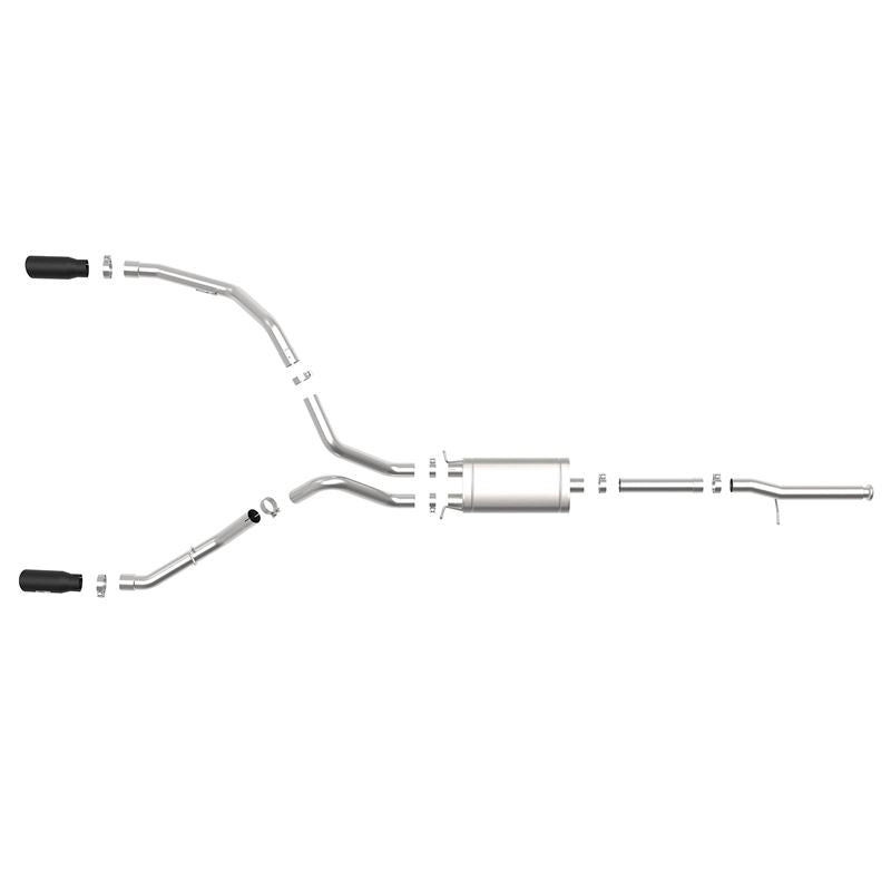 aFe Apollo GT Series 3 IN 409 Stainless Steel Cat-Back Exhaust System w/ Black Tip (49-44111-B)