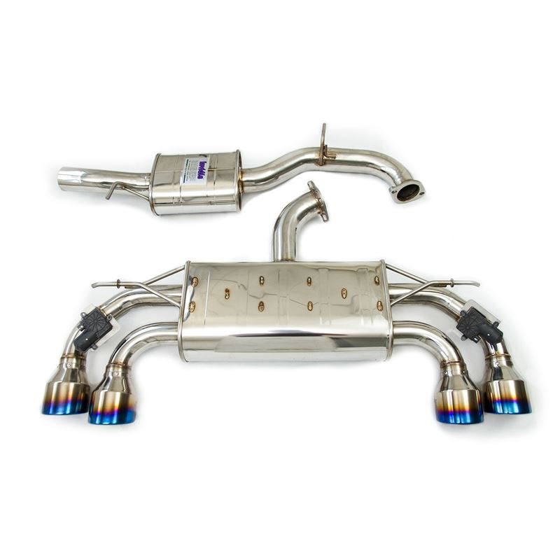 Invidia Q300 Catback Exhaust with Rolled Titanium Tips for VW Golf R MK7.5 (HS17GFR753V4RT)