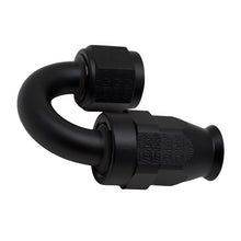 Load image into Gallery viewer, DeatschWerks 8AN Female Swivel 180-Degree Hose End PTFE (Incl Olive Insert) - Anodized Matte Black(6-02-0857-B)