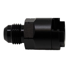 Load image into Gallery viewer, DeatschWerks 6AN Male Flare to 3/8in Female EFI Quick Connect Adapter - Anodized Matte Black(6-02-0103-B)