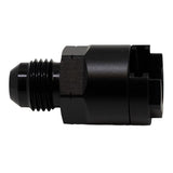 DeatschWerks 6AN Male Flare to 3/8in Female EFI Quick Connect Adapter - Anodized Matte Black(6-02-0103-B)