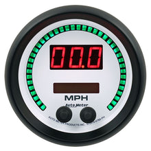 Load image into Gallery viewer, AutoMeter 85.7mm White Switchable 260 MPH / 260 KM/H Speedometer Phantom Elite Digital Gauge (6789-PH)