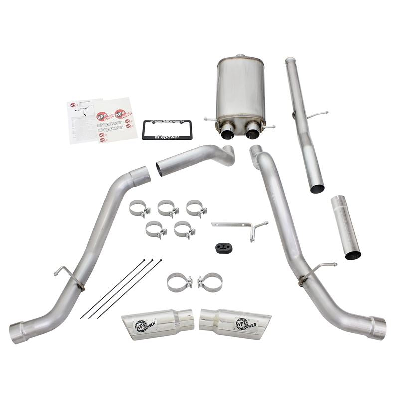 aFe MACH Force-Xp 3 IN 409 Stainless Steel Cat-Back Exhaust System w/Polished Tip (49-44057-P)