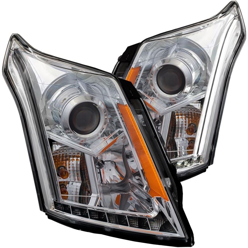 ANZO USA 2010-2015 Cadillac Srx Projector Headlights w/ Plank Style Design Chrome (111307)