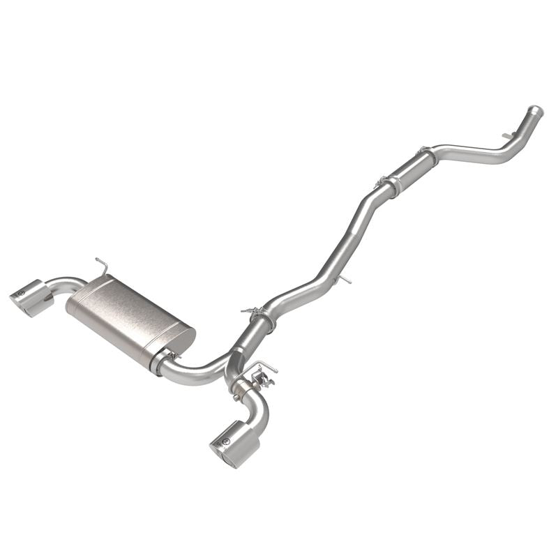 Takeda 3 IN to 2-1/2 IN 304 Stainless Steel Cat-Back Exhaust System w/Polish Tip for 2021-2021 Toyota GR Supra(49-36050-P)