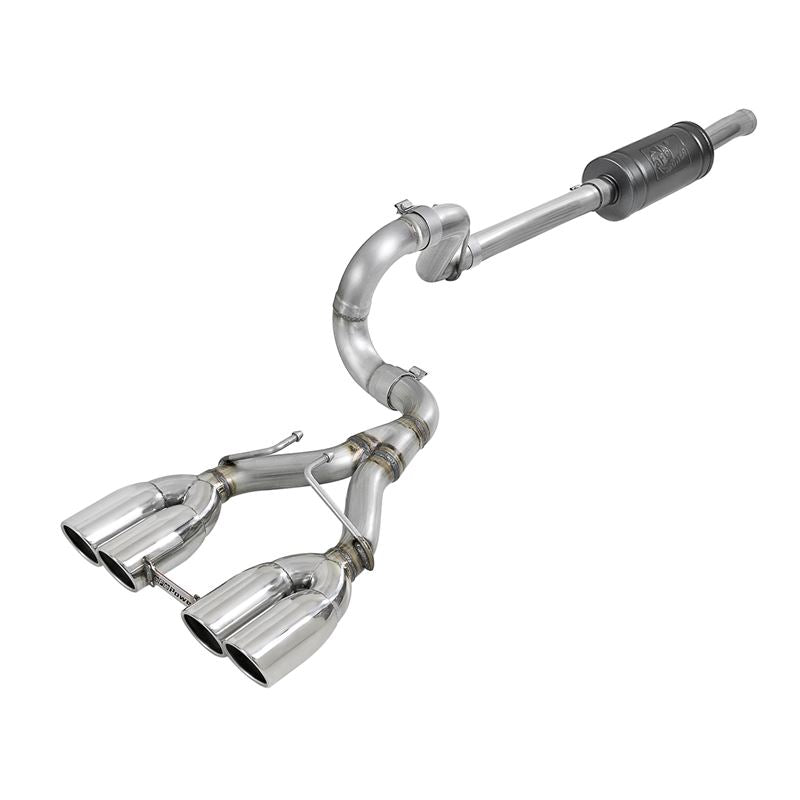 aFe Rebel Series 2-1/2 IN 304 Stainless Steel Cat-Back Exhaust w/ Polished Tip (49-38073-P)