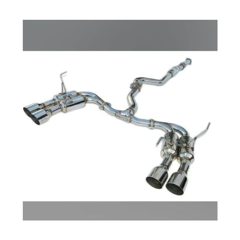 Invidia Gemini Single Layer Quad Stainless Steel Tip Cat-Back Exhaust for 2022+ Subaru WRX (HS22WRXGM4SS)