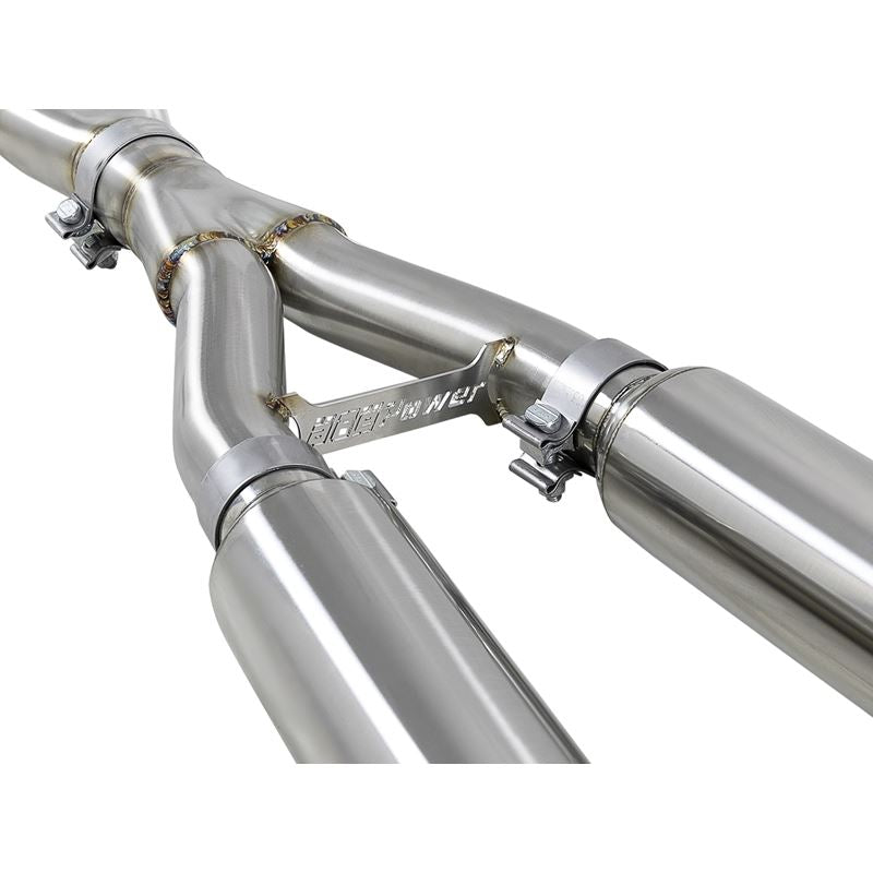 Takeda 2-1/2 IN 304 Stainless Steel Cat-Back Exhaust System w/ Polished Tips (49-36132NM-P)