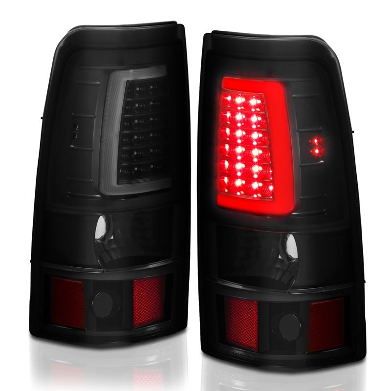 ANZO USA Tail Light Assembly, LED, Smoke Lens, Black, Pair, (311334)