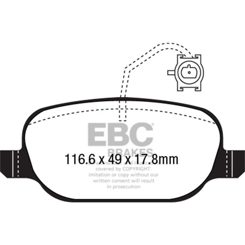 EBC Greenstuff 2000 Series Sport Brake Pads (DP22236)