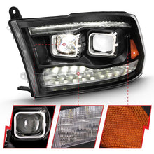 Load image into Gallery viewer, ANZO USA LED Projector Headlight w/Plank Style Switchback Black w/Amber Pair (111464)