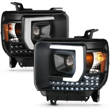 Load image into Gallery viewer, ANZO USA Projector Headlight Set, Plank Style Headlight, Black, w/DRL, Pair, (111450)