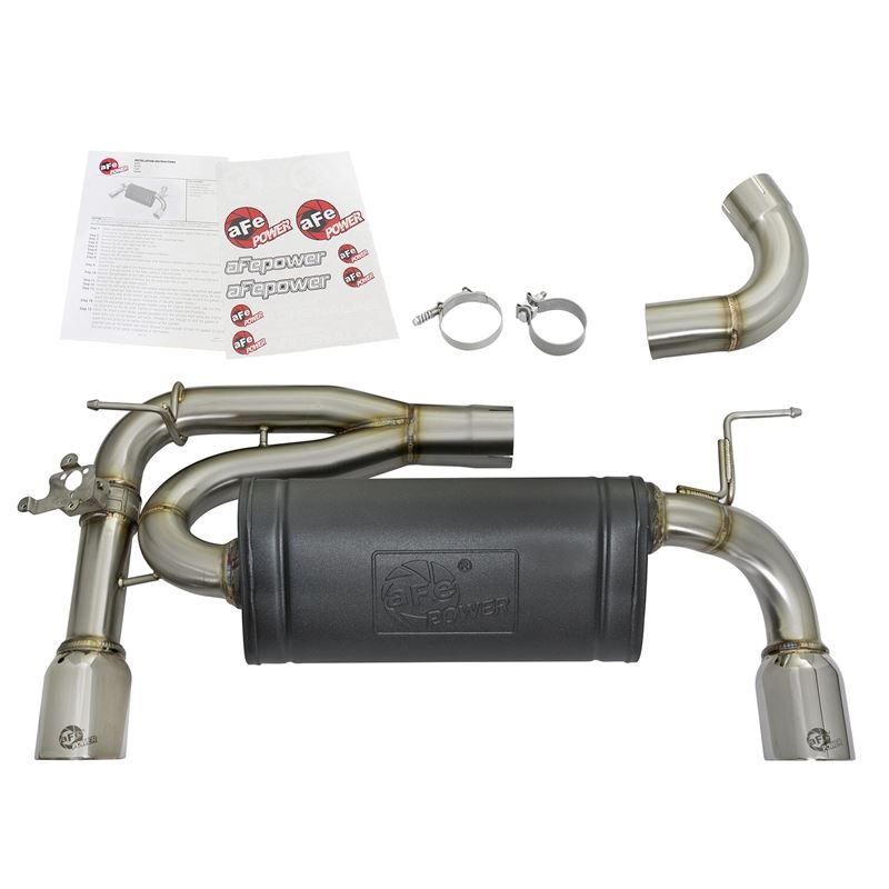 aFe MACH Force-Xp Axle-Back Stainless Steel Exhaust System w/Polished Tips (49-36336-P)