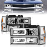 ANZO USA Crystal Headlight Set for 1992-1994 Chevrolet Blazer (111529)