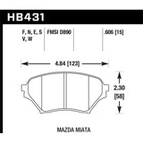 Hawk Performance HP Plus Brake Pads (HB431N.606)