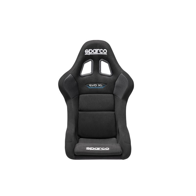 Sparco EVO XL QRT Racing Seats, Black/Black Cloth with Black Stitch (008015RNR)