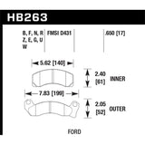 Hawk Performance Performance Ceramic Brake Pads (HB263Z.650)