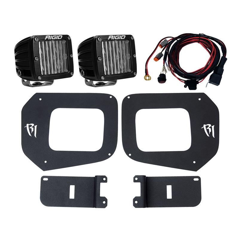 Rigid Industries Fog Light Mount Kit, Includes D-Series SAE White for 2016-2020 Toyota Tacoma (465673)