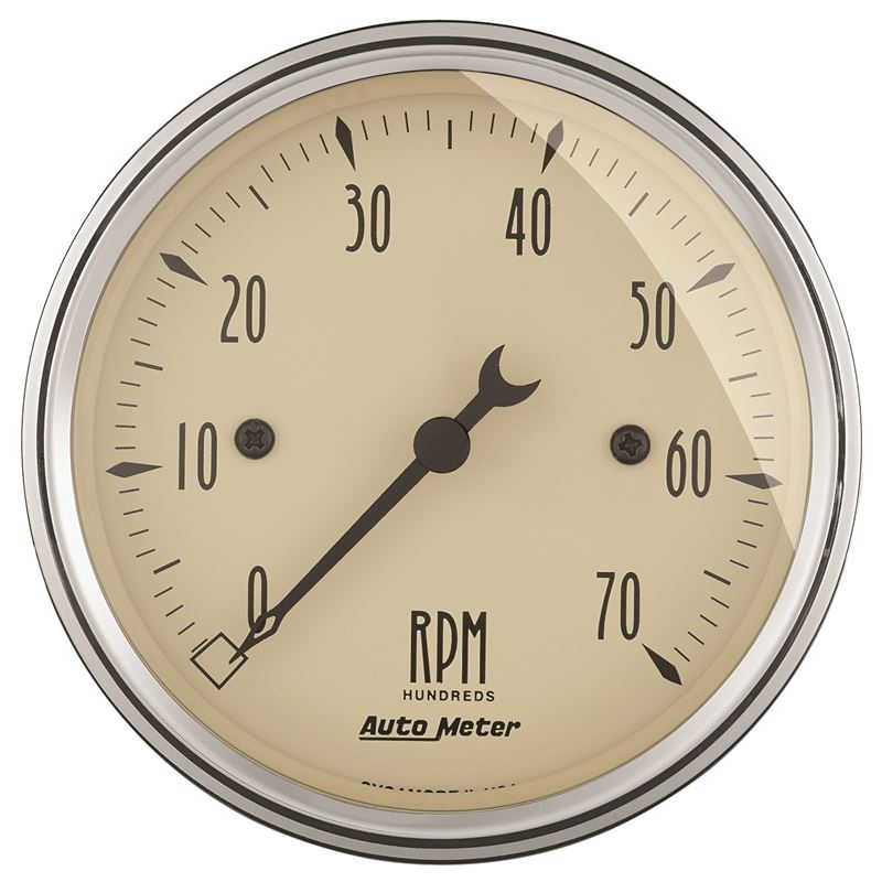 AutoMeter 3-1/8in Antique Beige In-Dash 7K RPM Tachometer Gauge (1898)