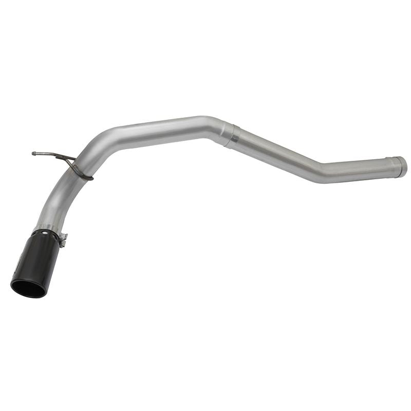 aFe Large Bore-HD 4 IN DPF-Back Stainless Steel Exhaust System w/Black Tip (49-46113-B)