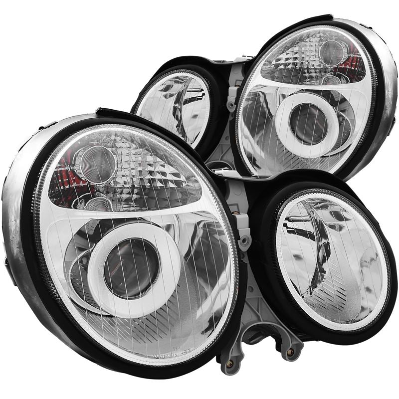 ANZO USA 1999-2002 Mercedes Benz E Class W210 Projector Headlights Chrome (121086)