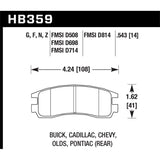 Hawk Performance Performance Ceramic Brake Pads (HB359Z.543)