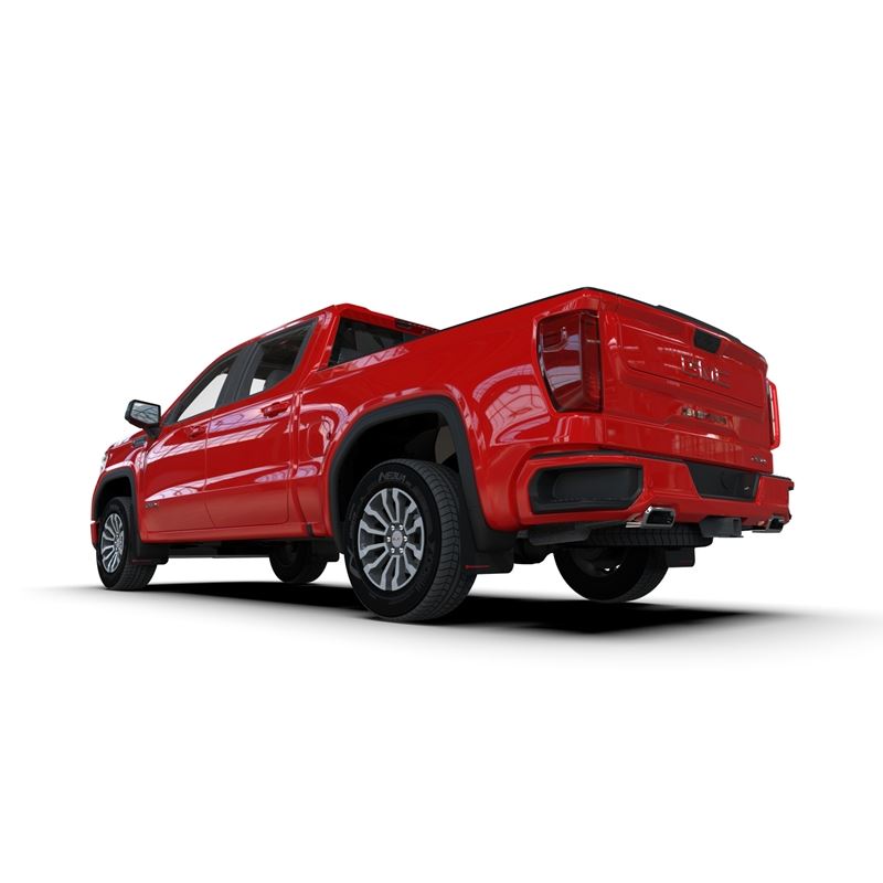 Rally Armor Black Mud Flap/Red Logo for 2019-24 GMC Sierra 1500 AT4 (MF100-UR-BLK-RD)