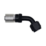 DeatschWerks 8 AN Female Flare Swivel 60-Degree Hose Crimping Style End CPE - Anodized Matte Black(6-02-0822-C-B)