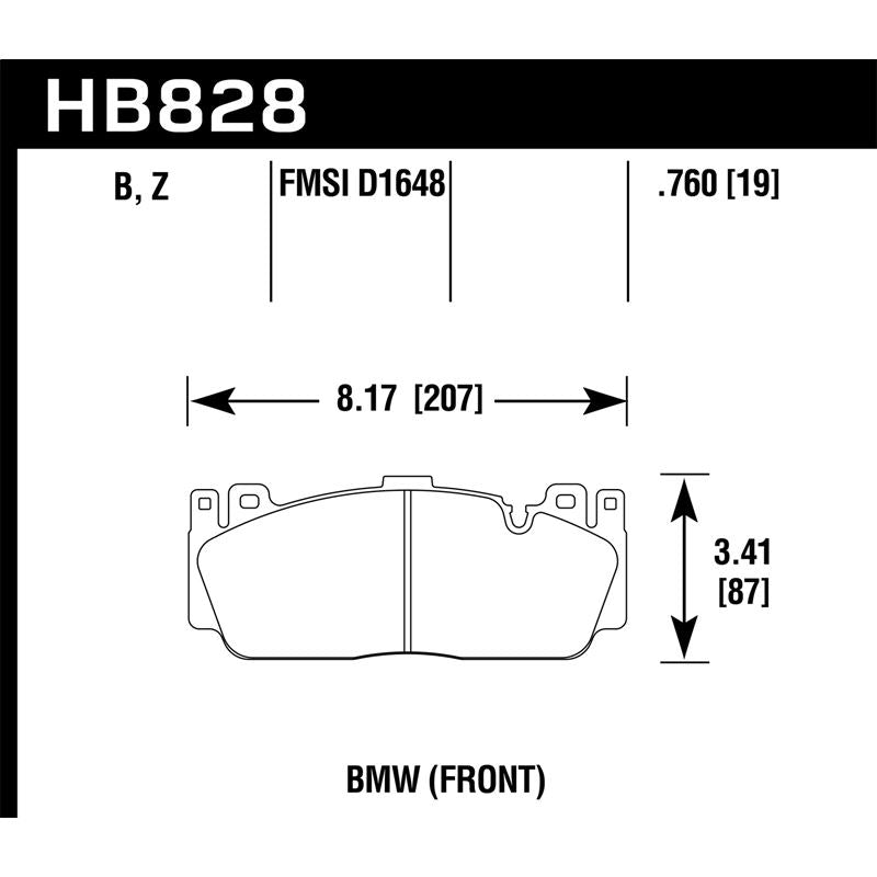 Hawk Performance Performance Ceramic Brake Pads (HB828Z.760)