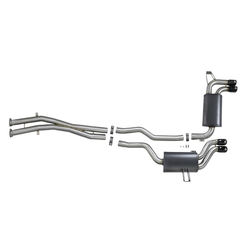 aFe MACH Force-XP 2-1/2 IN 304 Stainless Steel Cat-Back Exhaust System w/ Black Tips (49-36344-B)