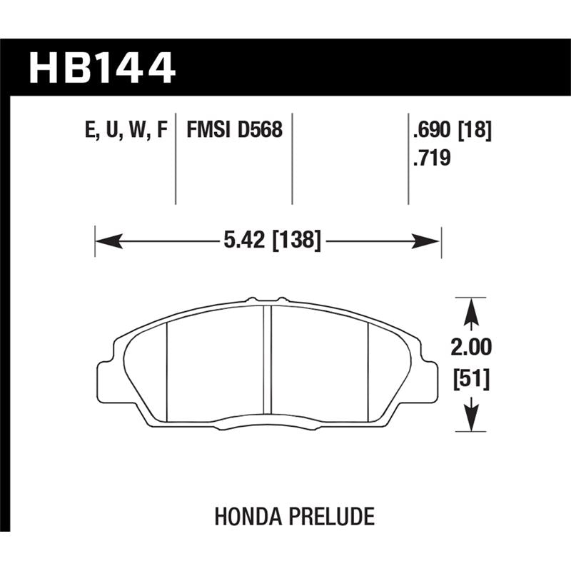 Hawk Performance DTC-70 Brake Pads (HB144U.719)