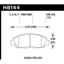 Hawk Performance DTC-70 Brake Pads (HB144U.719)