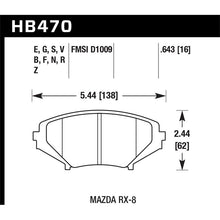 Load image into Gallery viewer, Hawk Performance HPS 5.0 Brake Pads (HB470B.643)