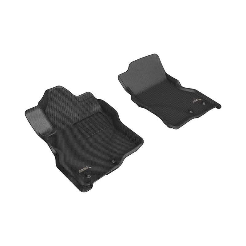 3D Maxpider 22-23 Nissan Frontier Crew Cab Kagu Floor Mat Front Row - Black (L1NS13811509)