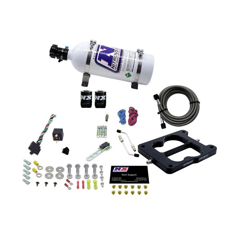 Nitrous Express Q-Jet/Holley Spread Bore Nitrous Kit (50-300HP) w/5lb Bottle (30080-05)